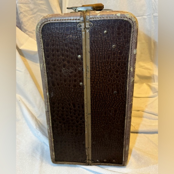 Vintage1950s Samsonite Streamlite Shwayder bros alligator embossed hard suitcase - Picture 16 of 16
